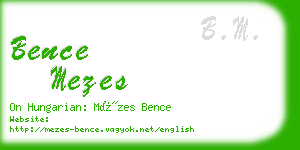 bence mezes business card